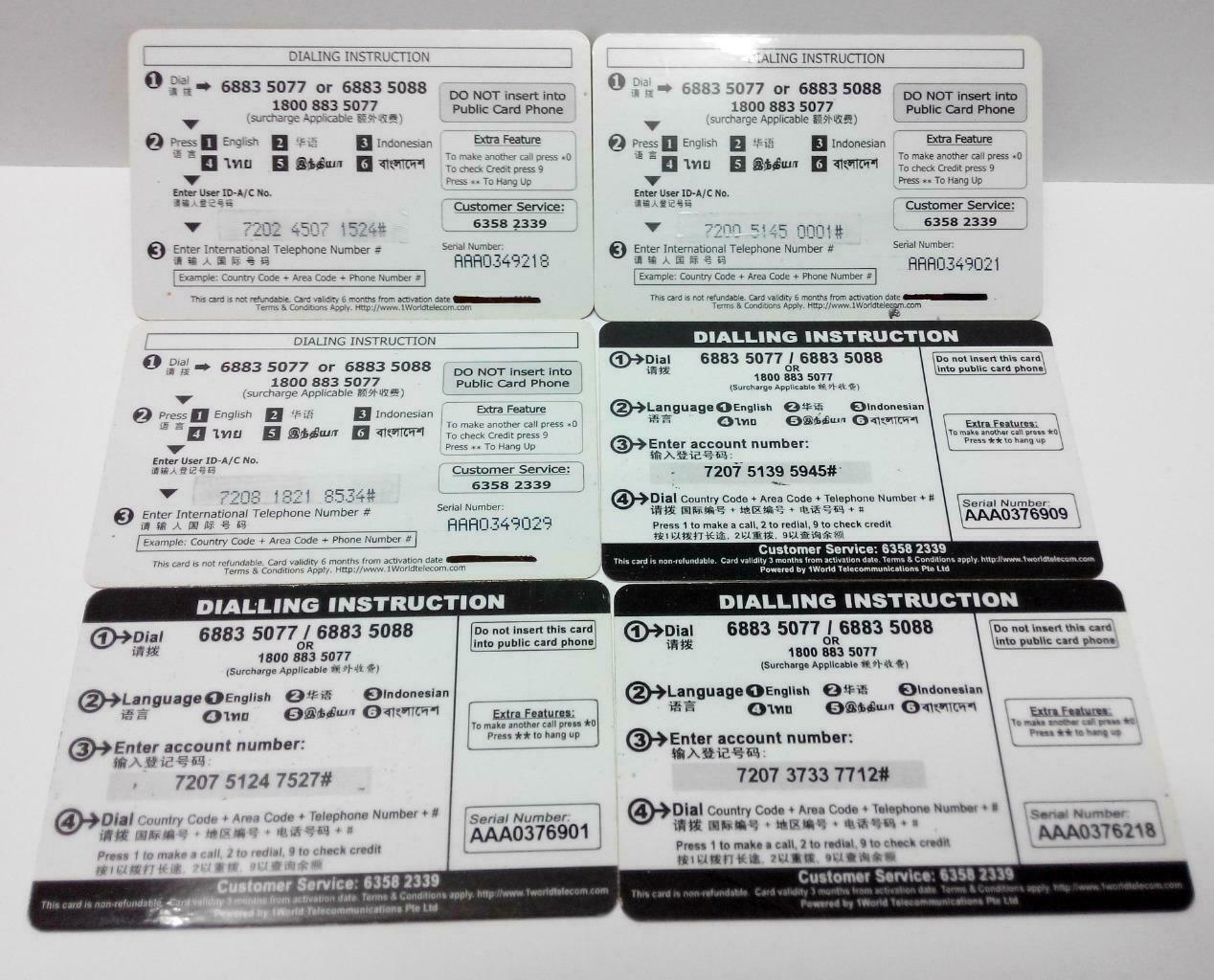 Used Vintage Singapore Phone Cards x12 Chinese Zodiac Tiger Rat Pig Cow Ox A433