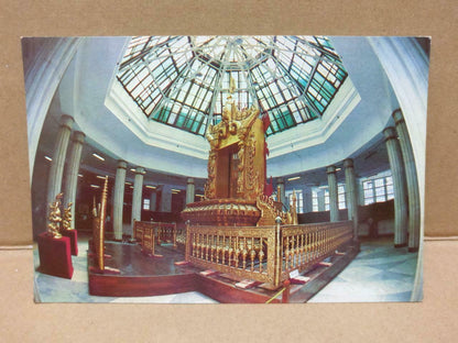 Used LUCKYPIGEON Lion Throne Burmese King National Museum Burma Postcard (C1833)