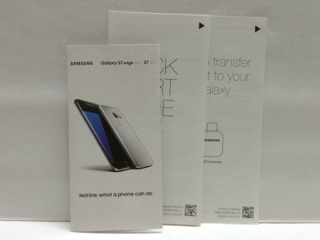 Samsung Galaxy S7 Edge 32GB With Manual Black Empty Box Only No Phone (BX080)