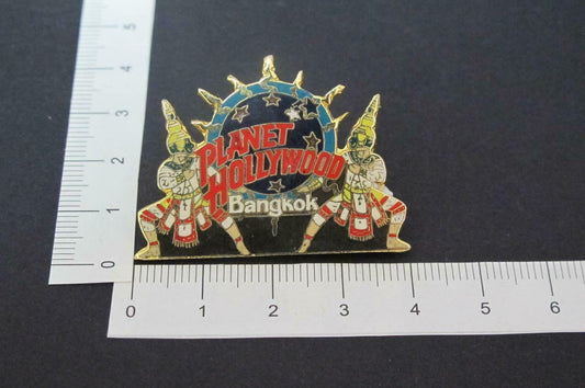 Rare Vintage Thailand Bangkok Planet Hollywood Enamel Brooch Pin Badge F/S  A095
