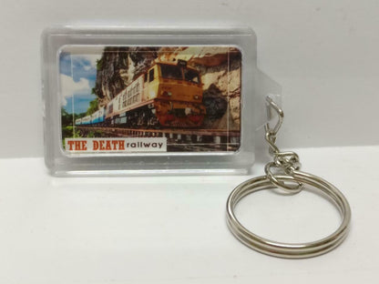 LP888 Vintage Thailand The Death Railway Train Fireworks Keychain Keyring F/S (B805)