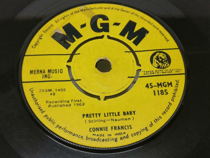 Connie Francis Pretty Little Baby 1963 Rare MGM India 7" EP  (EP038)