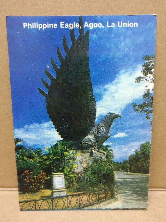 Used LUCKYPIGEON Giant Eagle Stone Agoo La Union Philippines Postcard (C1818)