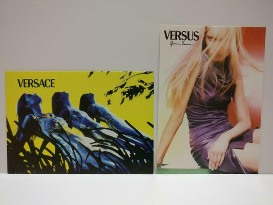 LUCKYPIGEON888 Gianna Versace Versus Sexy Singapore Ad Postcard Lot Of 2 (E0483)