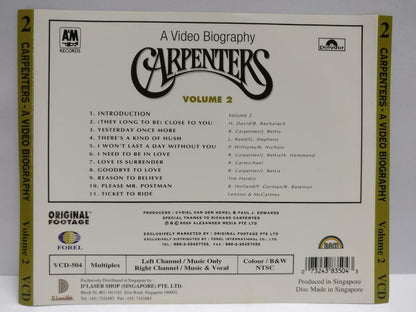 Carpenters A Video Biography MV Karaoke V.2 Rare Singapore Video CD VCD CDS084)