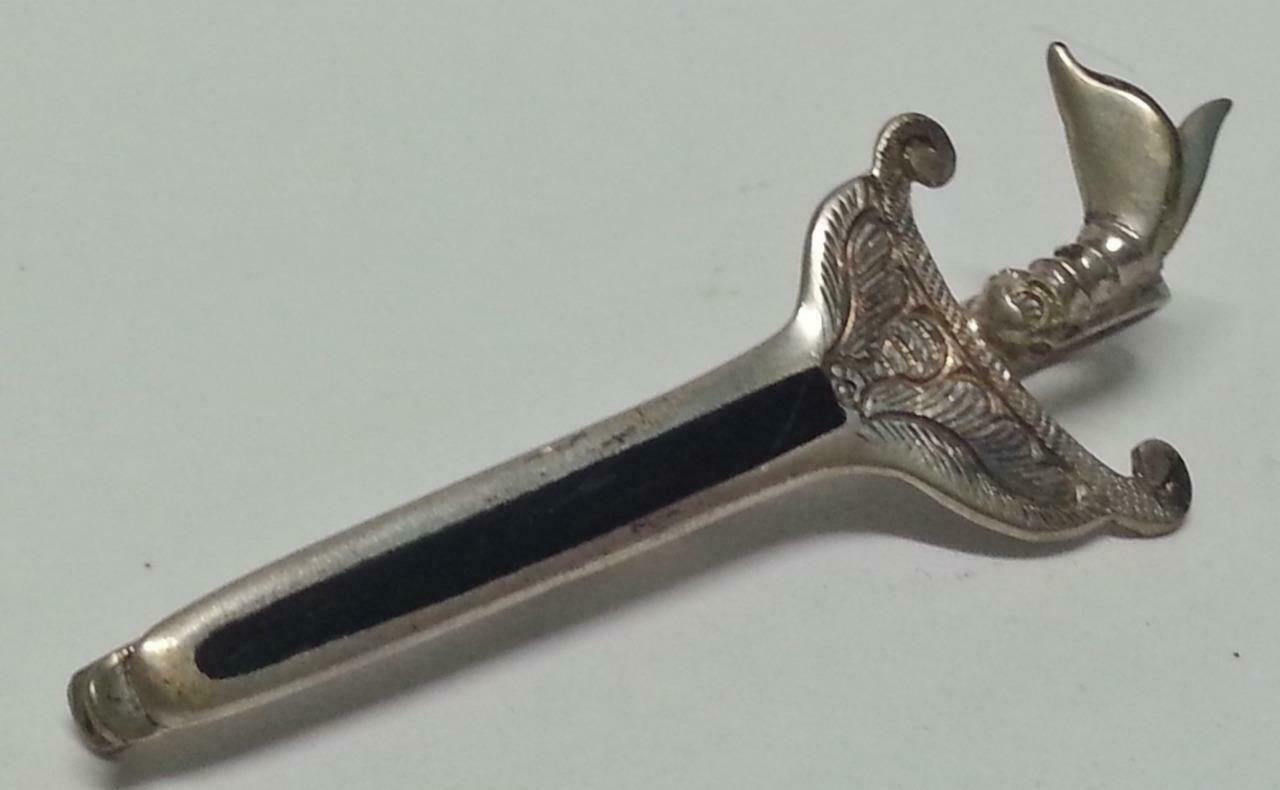 Rare Indonesia Vintage Design Knife Dagger Silver Tie Pin Souvenir F/S (B018)