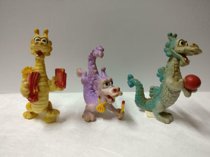 Singapore McDonalds Dragons Chinese New Year Figure Toys x3 Lot F/S FTY012 *15