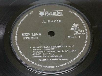 Malaysia A.Razak Surat Cintamu Malay EP 7" 45 RPM (EP357)