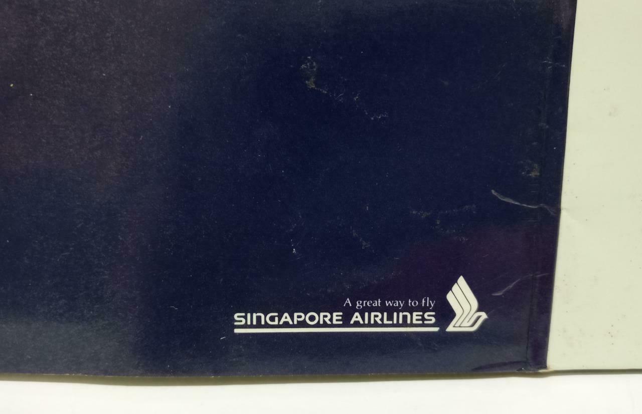 Singapore Airlines SIA Raffles Class Blue Folder 2 Postcard Writing Kit (C2270)