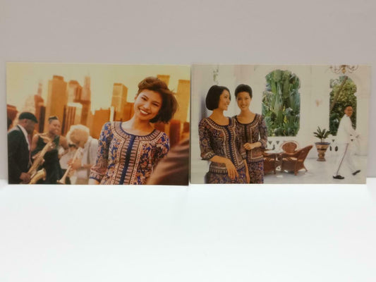 LUCKYPIGEON888 Singapore Airlines SIA Stewardess Postcard Set Of 2 (E0438)