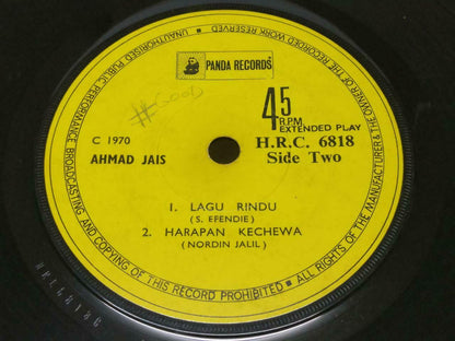 Malaysia Malay Ahmad Lagu Rindu 1970 Singapore EP 7" 45 RPM Panda Label (EP374)