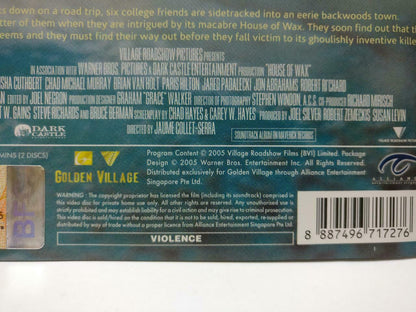 Horror Movie House Of Wax Special Ed. Paris Hilton Singapore Video 2x VCD CDS567