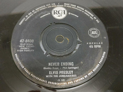 Elvis Presley Never Ending Such A Night Australia 7" English EP  (EP073)