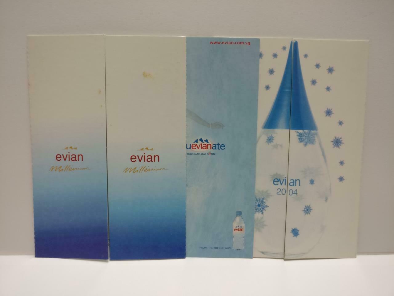 LUCKYPIGEON888 Evian Mineral Water Glass Bottle Ad Postcard Lot Of 3 (E0478)