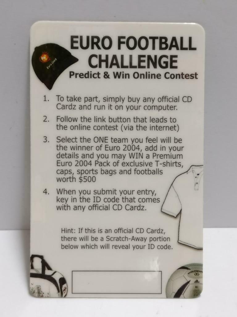 Spain Iker Casillas Football Soccer Euro 2004 Carlsberg Promo CD Card F/S A2390