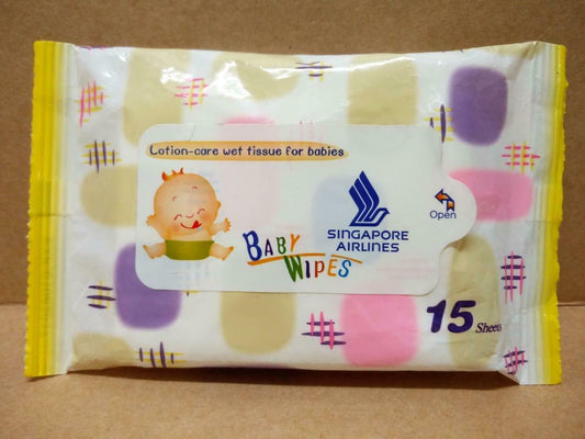 Singapore Airlines SIA Wet Tissue Pack Baby Wipes Souvenir (A1344)