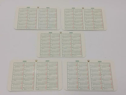 Vintage Rolex 2002 To 2003 Calendar Card x10 F/S (A2424)