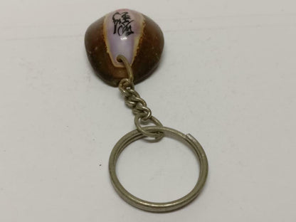 LP888 Rare Vintage Seashell Art Surname Liu 刘 劉 Souvenir Keychain Keyring F/S (B665)