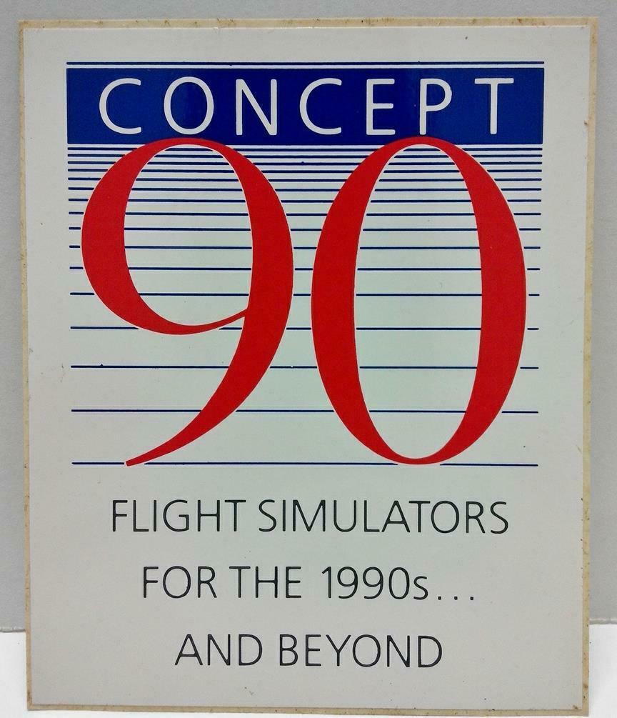 Vintage 80’s Sticker Concept 90 Flight Stimulators 1990s Airlines F/S  A775