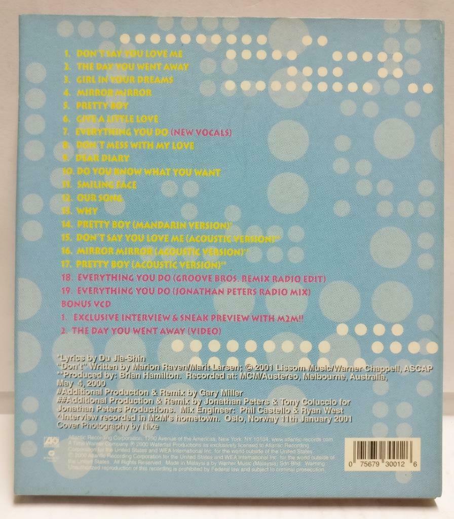 M2M Shades Of Purple 2000 Malaysia CD + Bonus Video VCD + Calender Card (CD821)