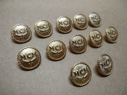 MCM Clothes Sewing 15mm Round Buttons  Set of 12 (B560)