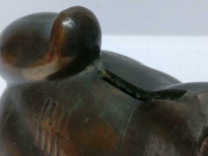 Rare 70's Vintage 崇僑銀行 Singapore Chung Khiaw Bank UOB Coin Bank Squirrel (A1652)