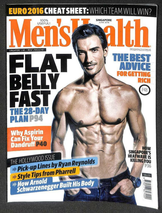 Singapore Men's Health Magazine Macho Arnold Schwarzenegger Dwayne Johnson M048