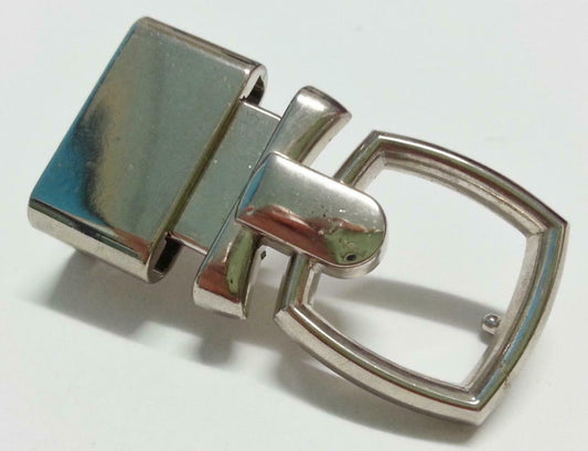 Rare Vintage Retro Made In Italy Stainless Steel Belt Buckle (B395)