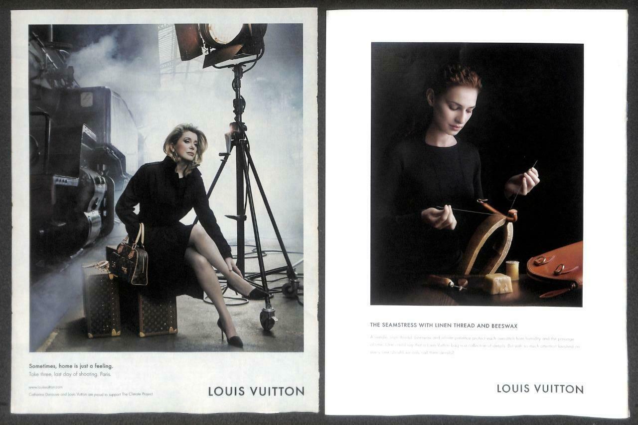 Vintage Louis Vuitton Watch Bags Magazine Sean Connery Print Ad x 8 (P917)