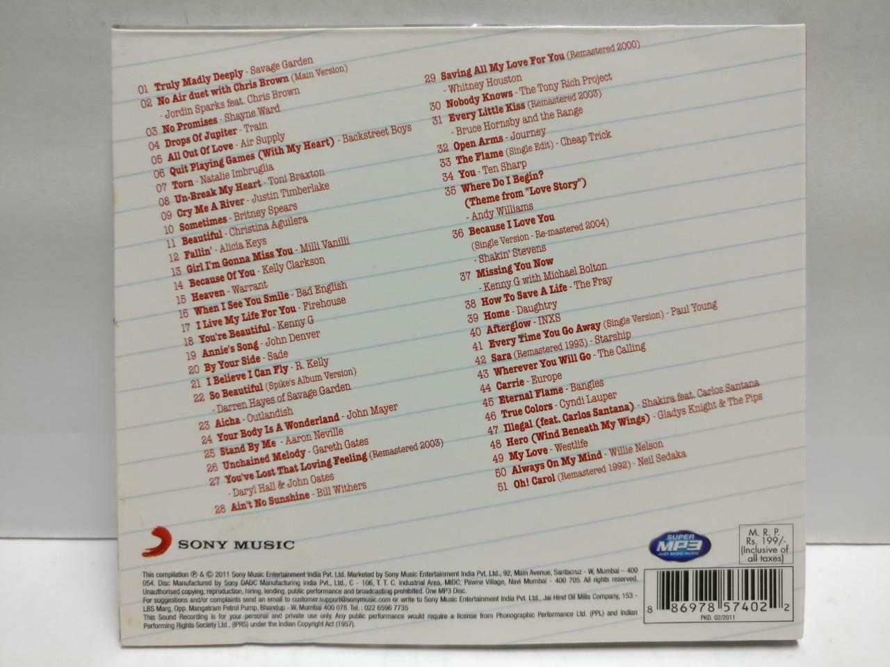 Various Artists Britney Spears INXS Starship John Denver MP3 2011 India CD CD959