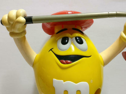 M&M's M&M Chocolate Yellow Golf Sport Red Hat Candy Dispenser No Box (A2181) *4