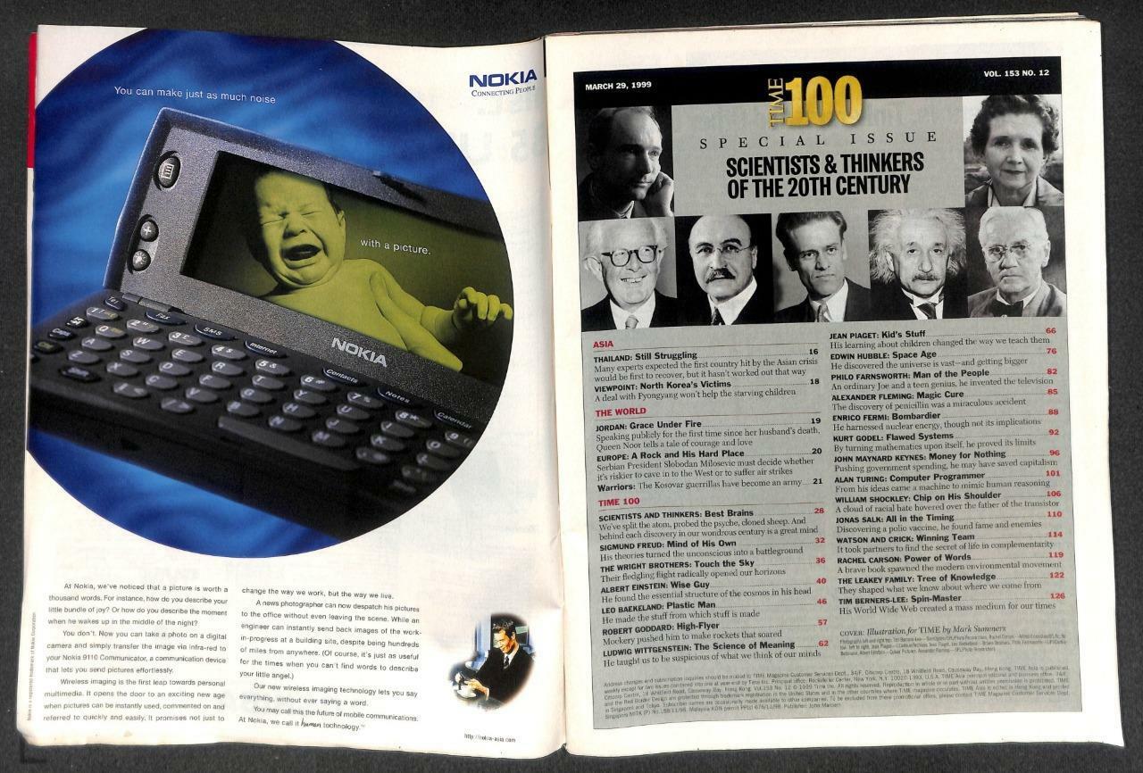Singapore TIME Magazine Albert Einstein Robert Goddard 1999 Apple Computers M015