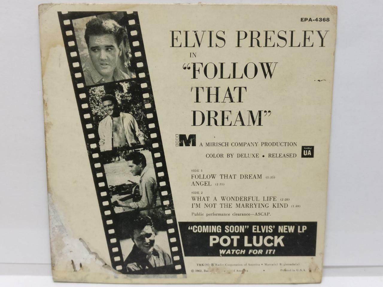 Elvis Presley Follow That Dream OST 1962 Germany 7" English EP  (EP065)