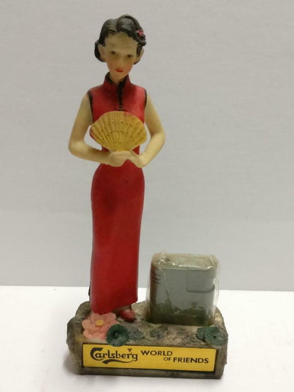 Unused Vintage Carlsberg Promo China Cheongsam Lady Lighter Display (A2154) *2