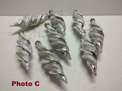 Vintage Christmas X'mas Tree Ornaments Icicles Star Bundle Lot x01 F/S (A2245)