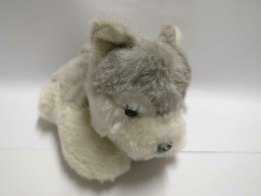 Cute Grey Furry Fluffy Dog Puppy Happy Design 4" Plush Soft Toy F/S (PTY068)