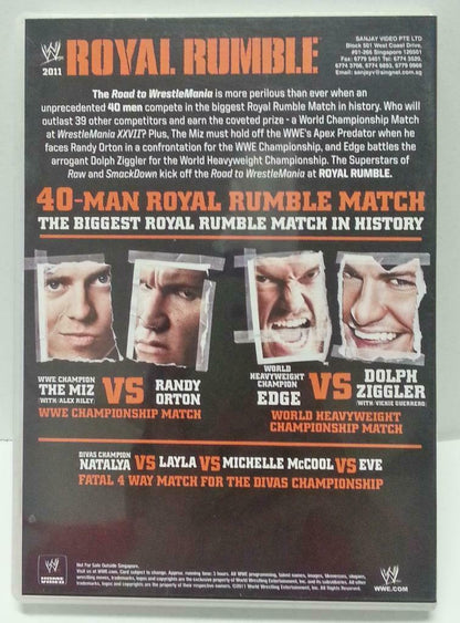 WWE WWF Wrestling The Miz Randy Orton  Edge Royal Rumble 2011 Singapore DVD A730