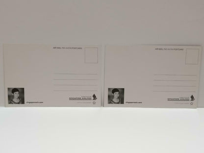 LUCKYPIGEON888 Singapore Airlines SIA Stewardess Girls Postcard Set Of 2 (E0440)