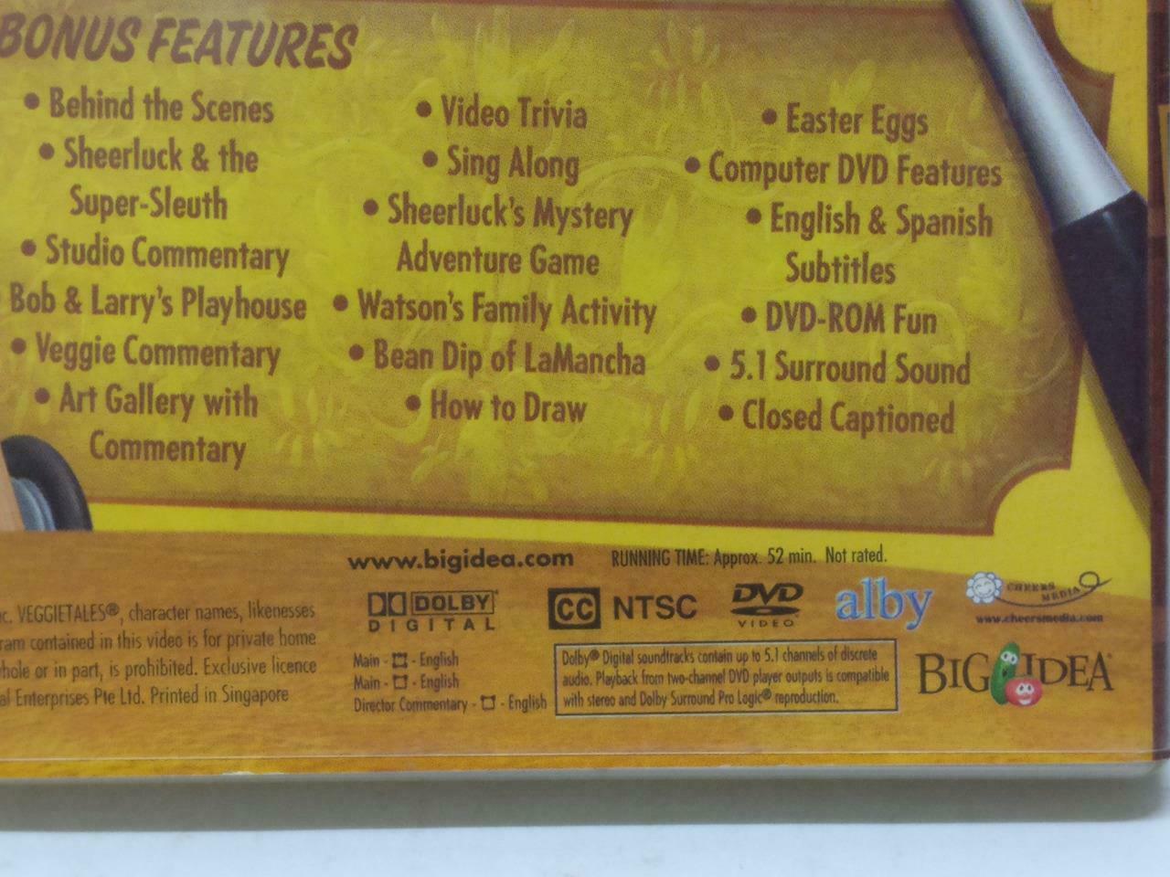 Veggie Tales Sheerluck Holmes & Golden Ruler Movie Rare Singapore DVD (DVD065)