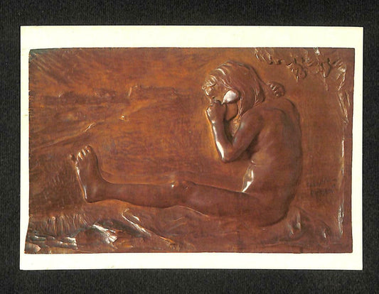 LUCKYPIGEON France Paul Gauguin Caveman Nude Sculpture Postcard (C1593)