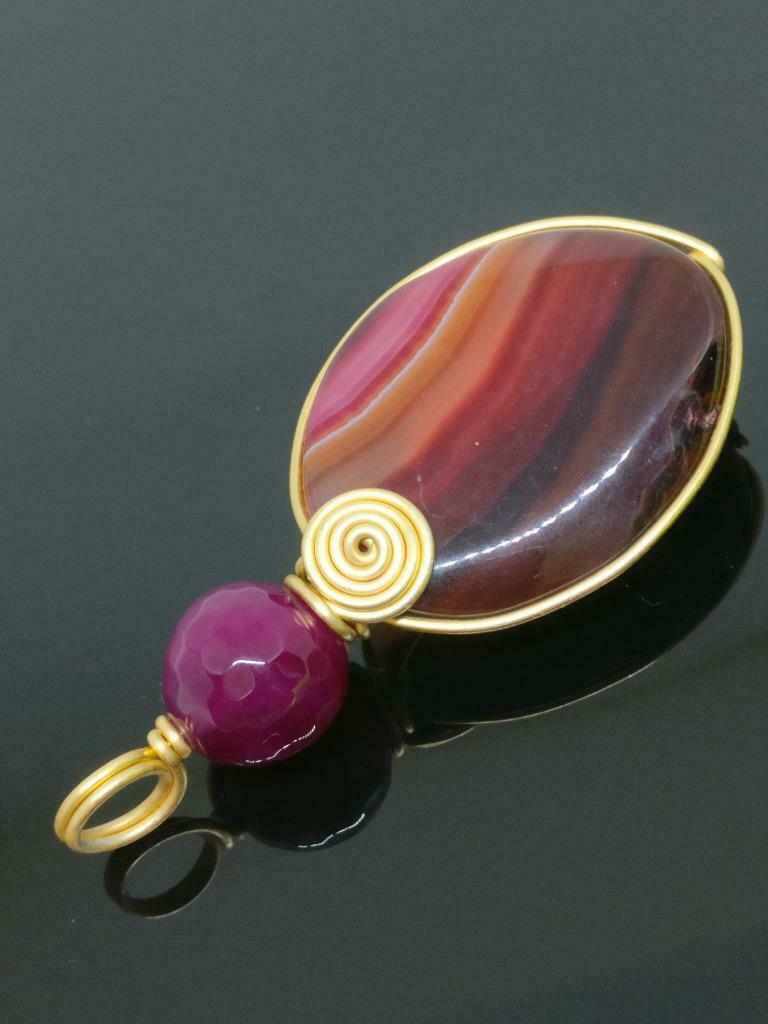 CJ888 Vintage Art Deco Craft Glass Beads Handmade Jewelry Charm Pendant F/S J825