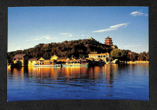 LUCKYPIGEON China Beijing Summer Palace Boat River View Postcard (C1528)