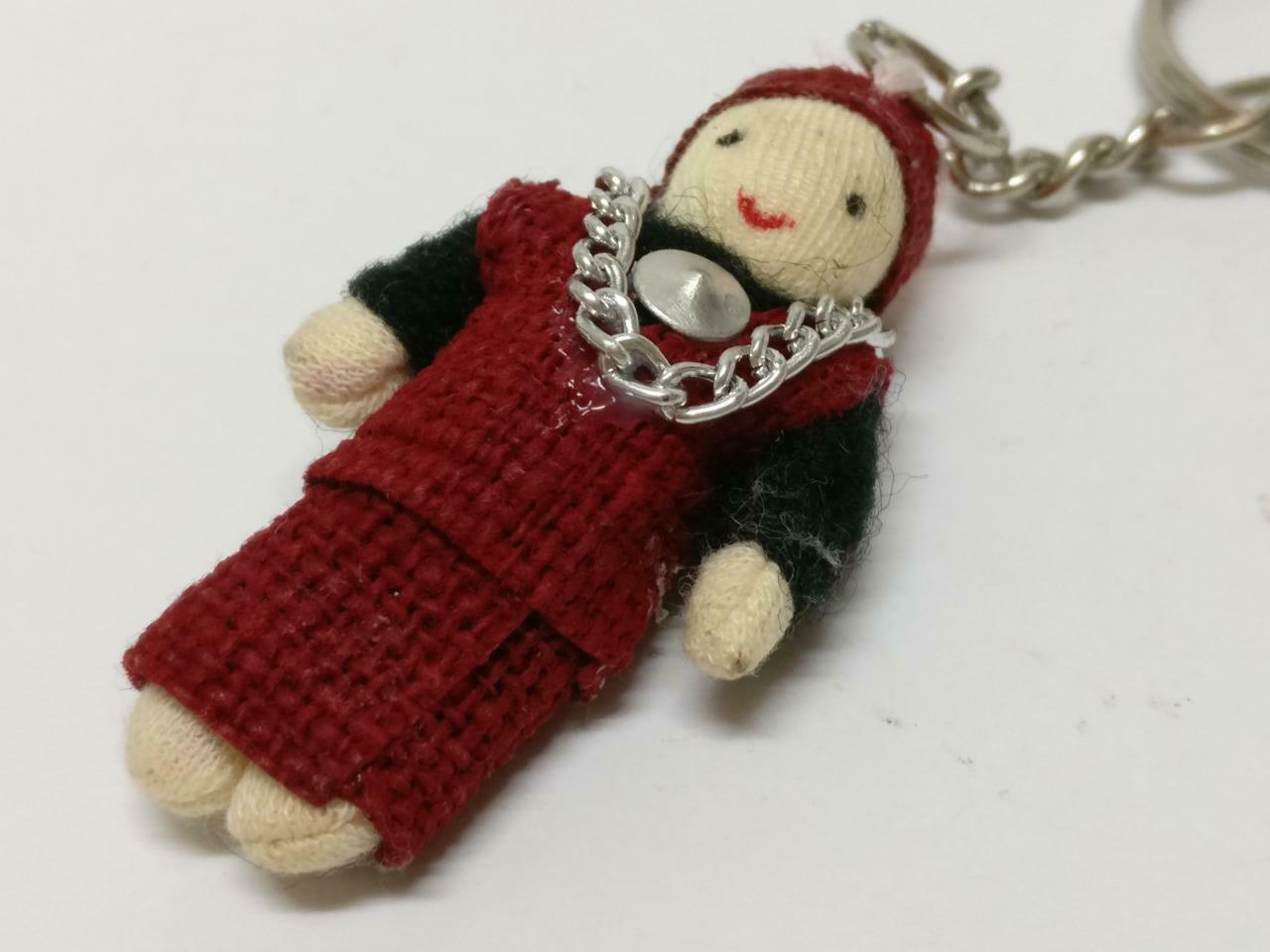 LP888 Vintage Handmade Cute Traditional Ethnic Doll Mini Keychain Keyring F/S (B768)