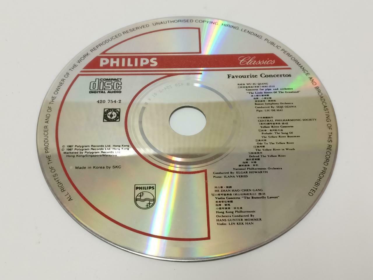 Favourite Concertos Chinese Music 黄河 梁祝 1987 Rare Korea Silver Ring CD CDS466