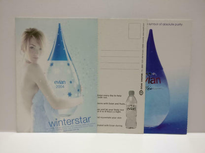 LUCKYPIGEON888 Evian Mineral Water Glass Bottle Ad Postcard Lot Of 3 (E0478)