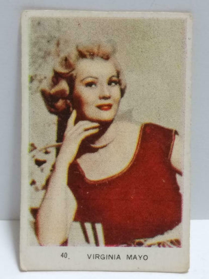 Vintage Actress Virginia Mayo Colour Mini Photo Trading Card F/S (A2326)