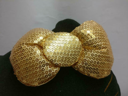 Sanrio Hello Kitty Gold Sequin Ribbon 10" Plush Soft Toy F/S (PTY008)