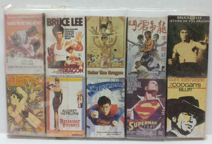 Sealed Bruce Lee Superman Clint Eastwood Asia Designs Reprint 10 Match box C2254