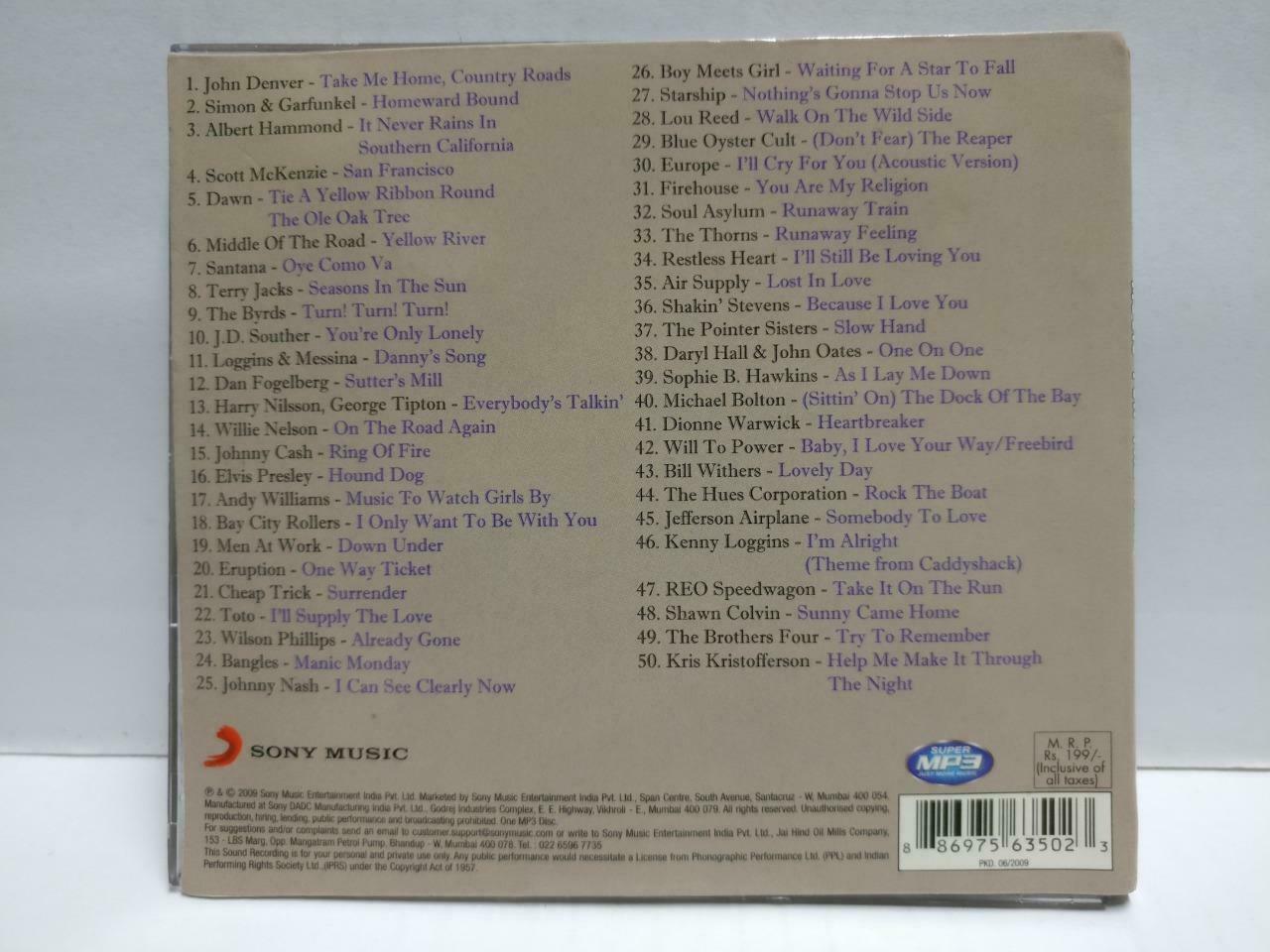 V.A Shakin Stevens John Denver Elvis Presley Santana MP3 2009 India CD CD966