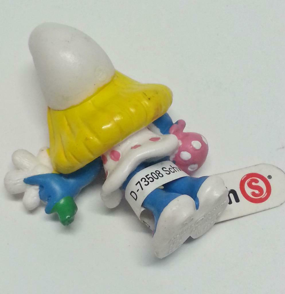 Rare Vintage Unique Smurfs Smurfette Plastic Figurine Made In Germany F/S (B106)